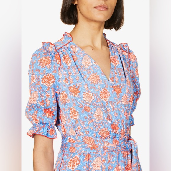 ME+EM Bright Paisley Wrap Dress + Belt size 2 - Picture 4 of 10